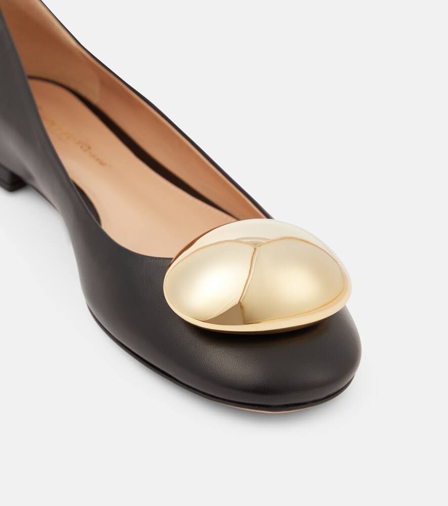 Gianvito Rossi Sphera leather ballet flats