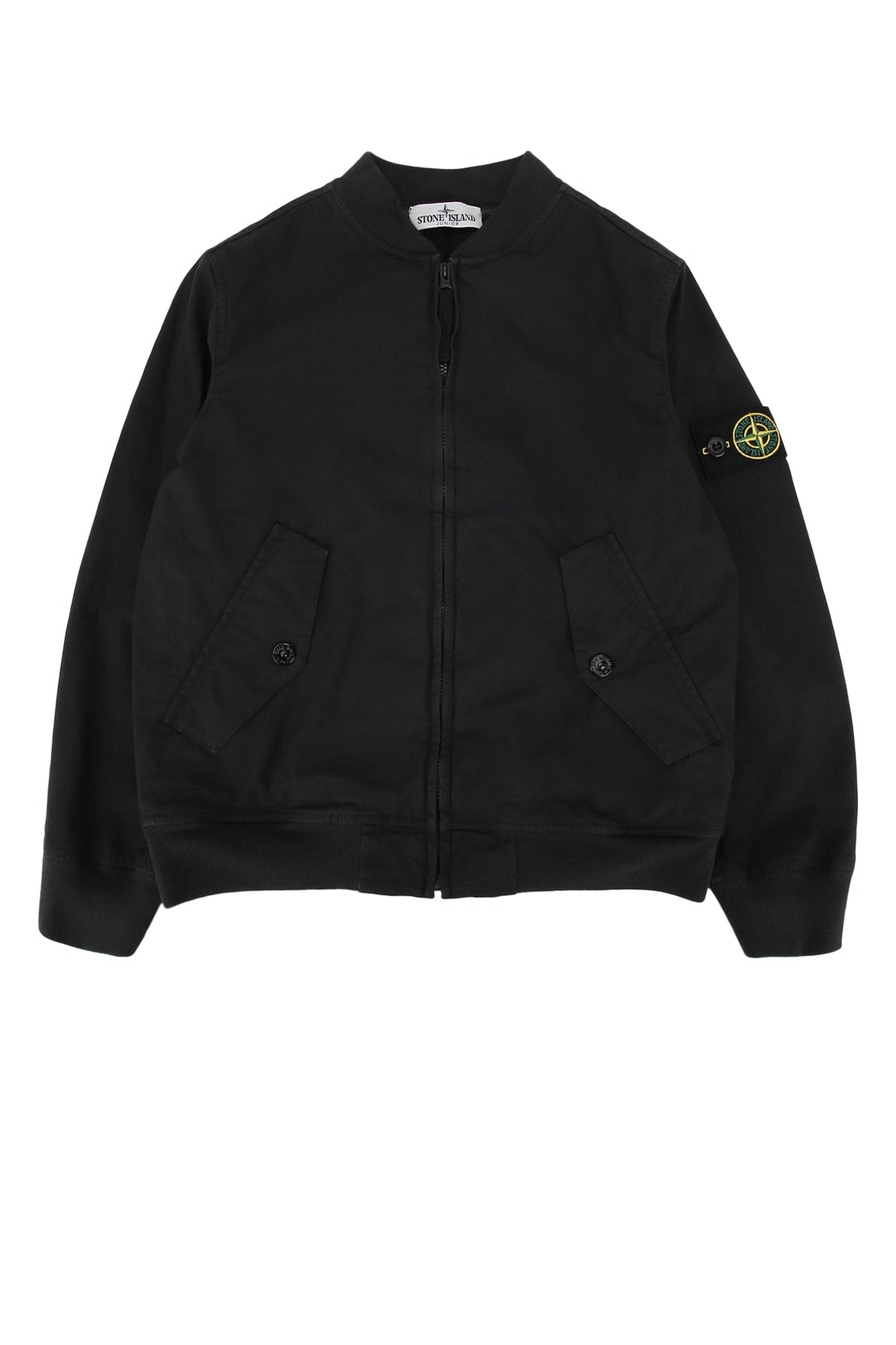 Cotton-Elastan Bomber Jacket — Black
