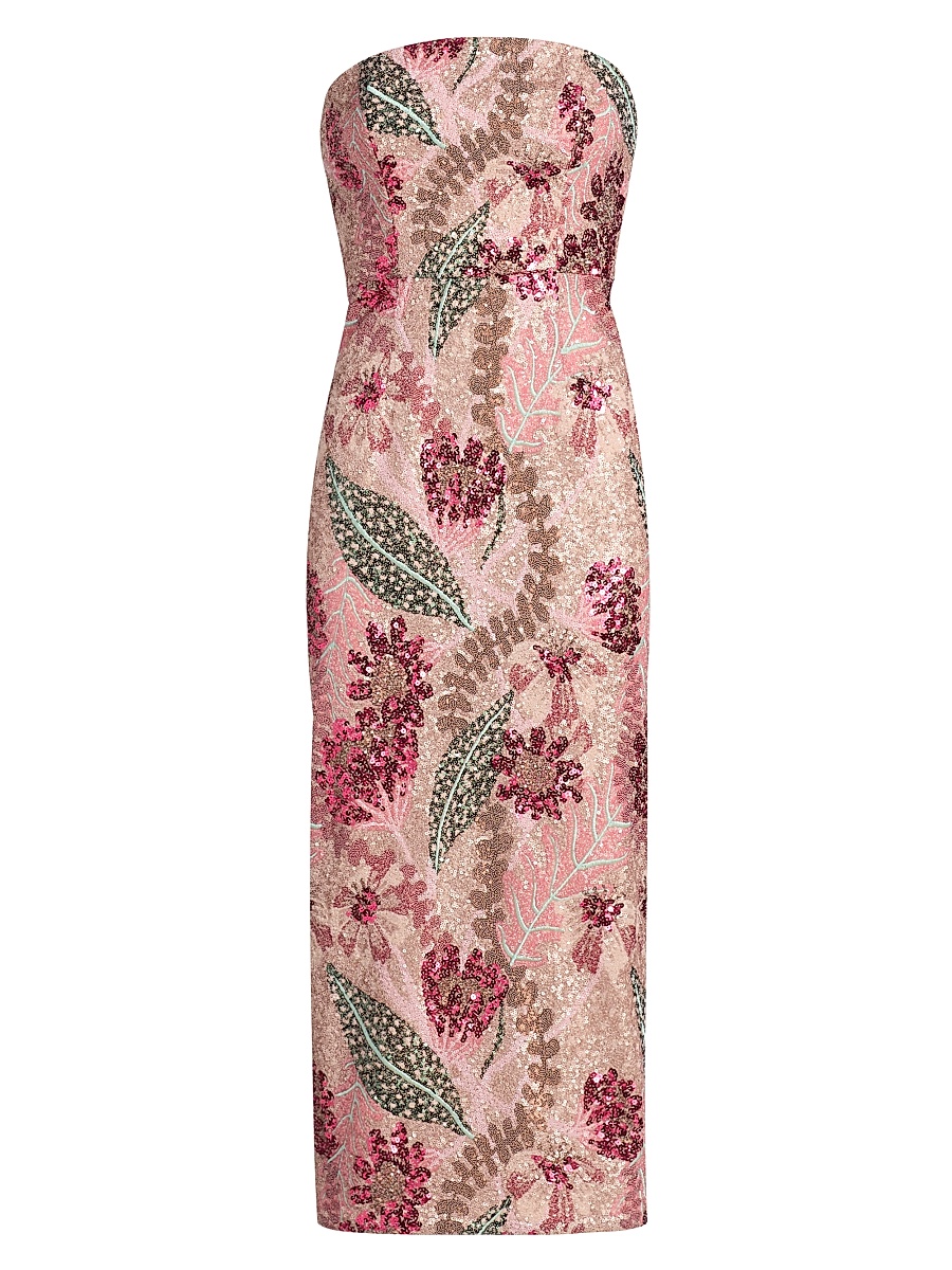 Women's Esmeralda Sequined Bandeau Midi-Dress