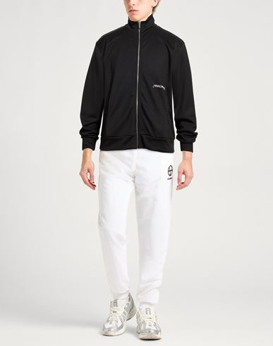 Man Sweatshirt Black Size L Cotton, Polyester