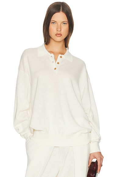 Helsa Dalisay Oversized Polo in Ivory. - S also in