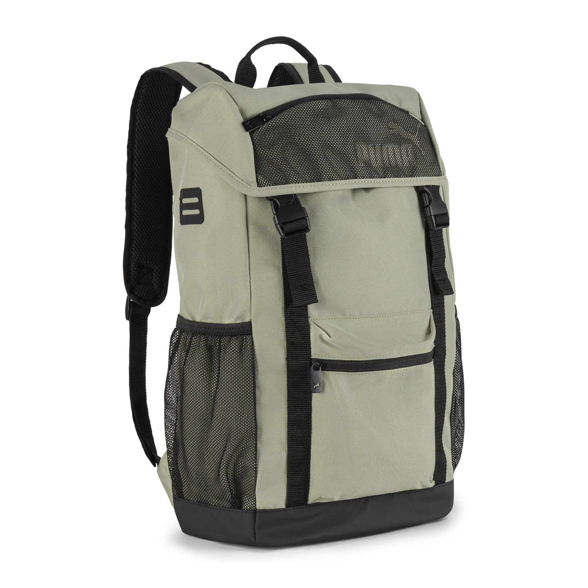 PUMA Flap Top Backpack in Olive/Black