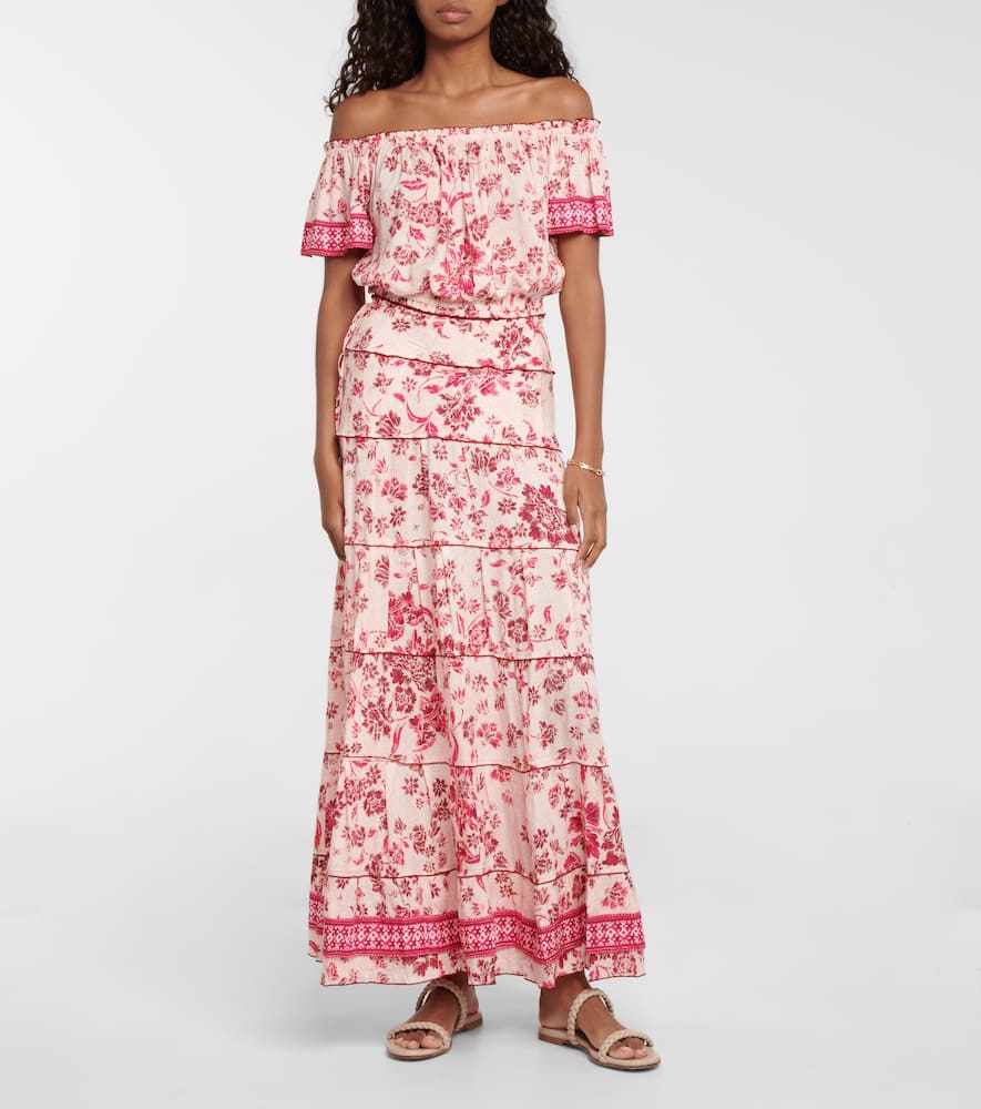 Camila floral maxi skirt