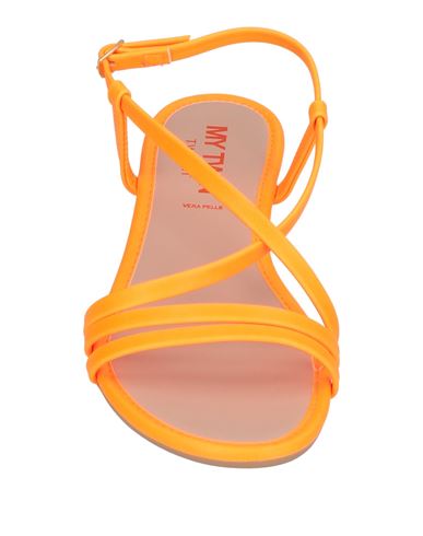 Woman Sandals Orange Size 11 Textile fibers
