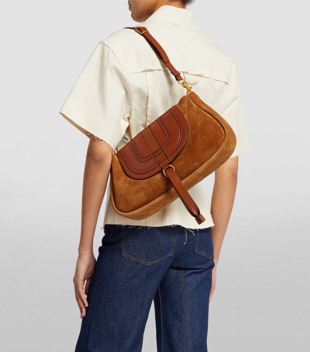 Suede Marcie Clutch Bag