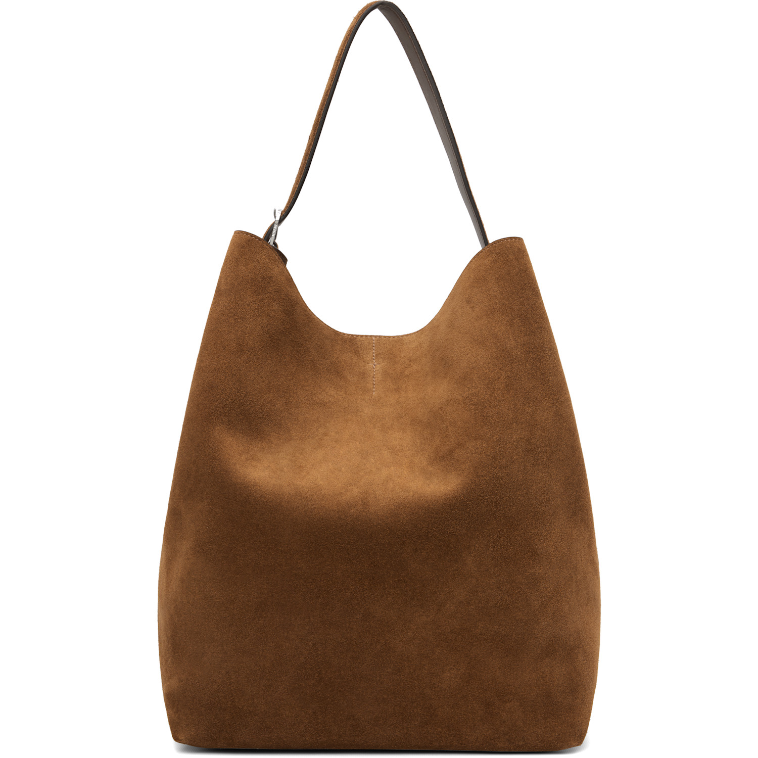 Tan Belted Suede Tote