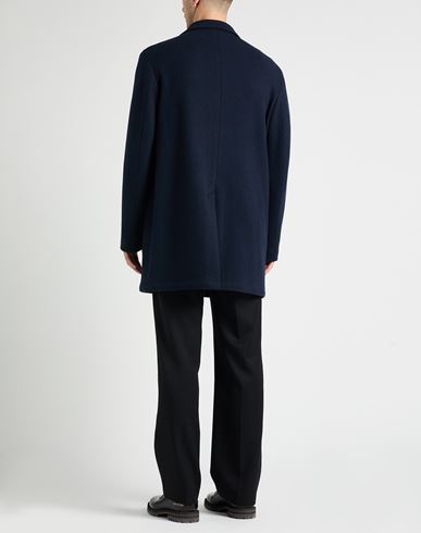 Man Coat Midnight blue Size 46 Cashmere
