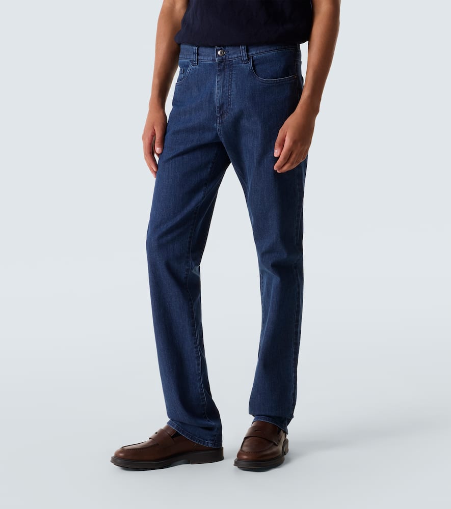 Mid-rise slim jeans
