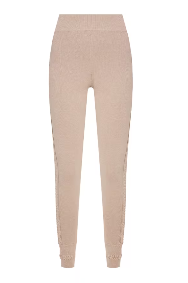 Wool-Cashmere Leggings — Beige