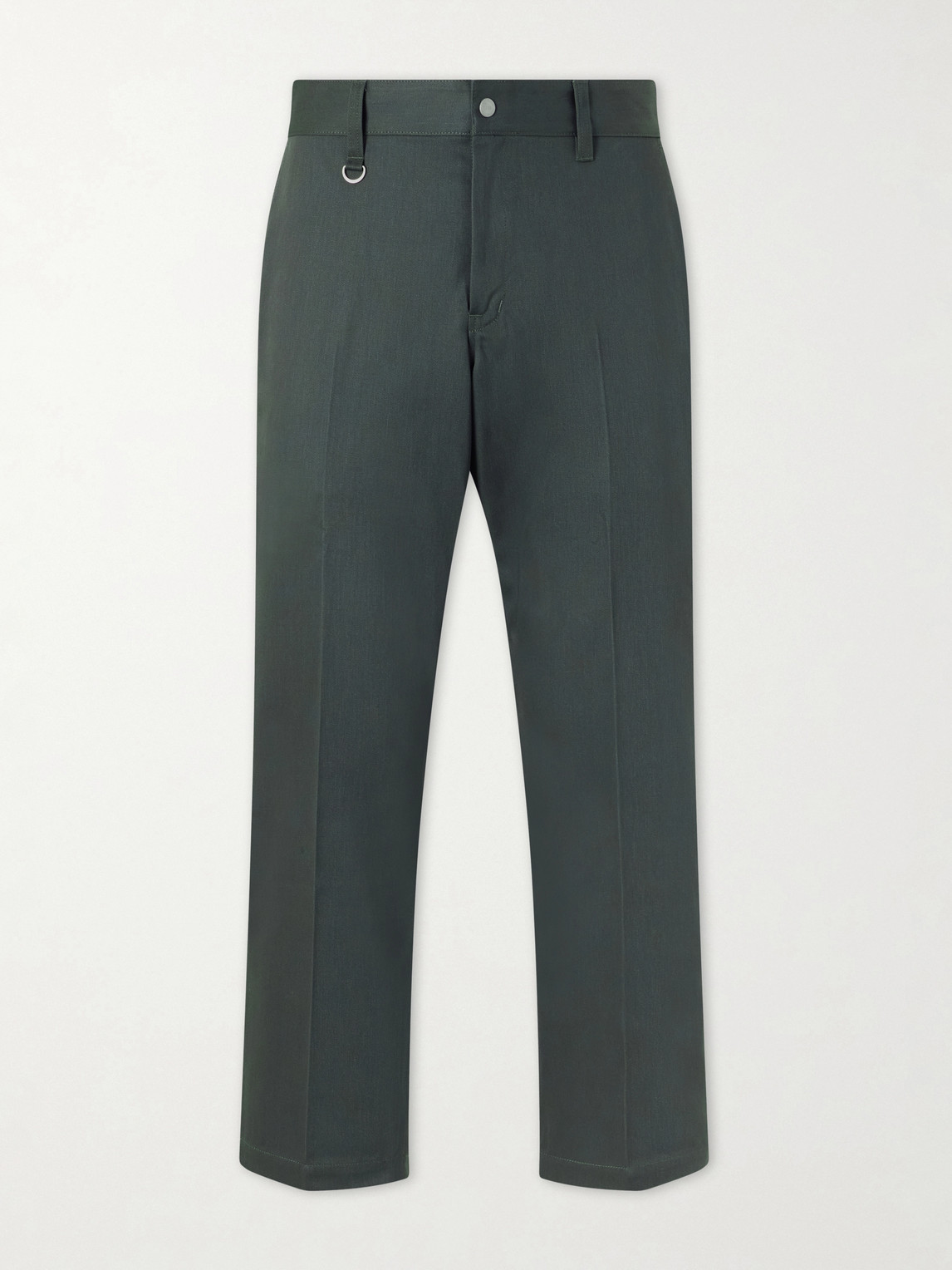 Straight-Leg Twill Trousers - Men - Green