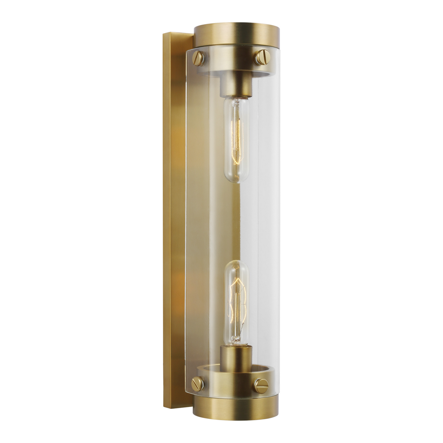 Visual Comfort Studio Garrett 2-Light Bathroom Vanity Light in Burnished Brass by Chapman & Myer