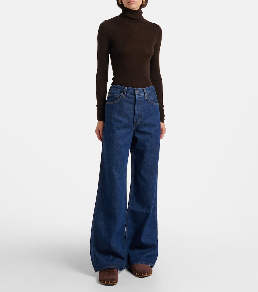 Dame high-rise wide-leg jeans
