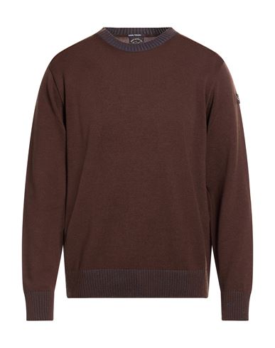 Man Sweater Dark brown Size L Virgin Wool