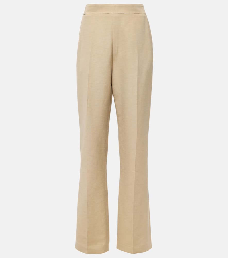 Ilaria cotton-blend straight pants