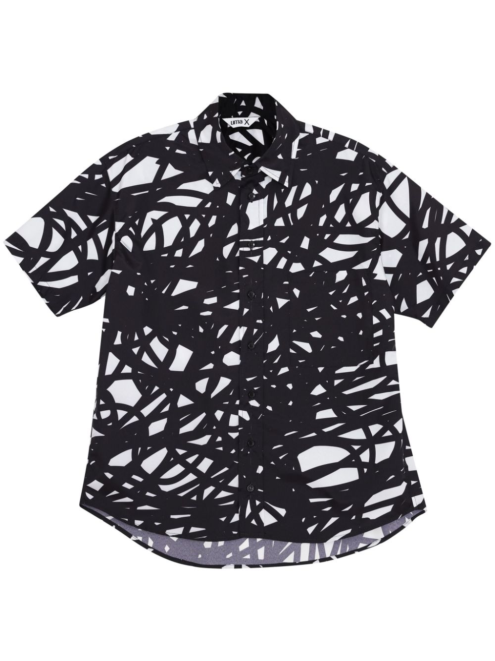 Abstract-print shirt - Black