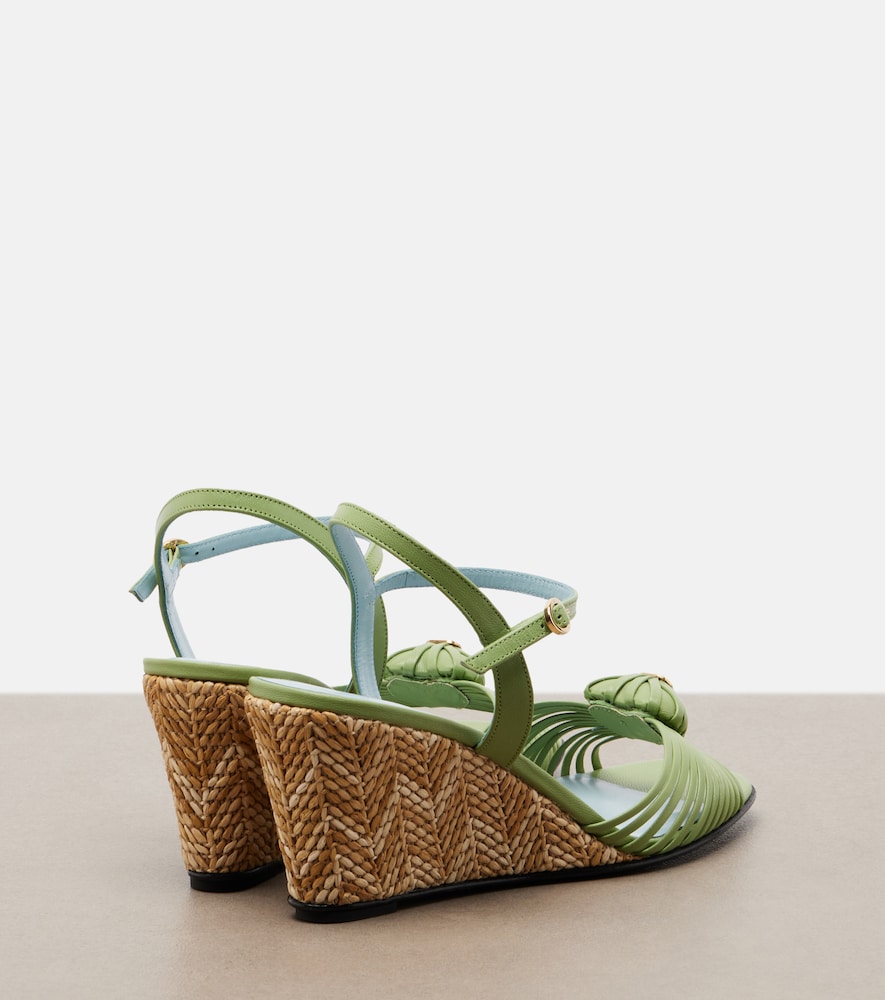 Caur Royal leather wedge sandals