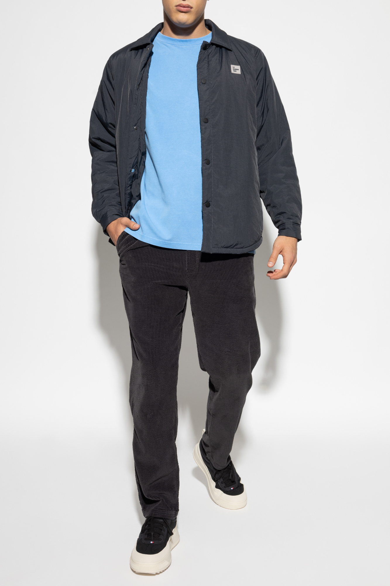 T-shirt With A Round Neckline, Men's, Blue