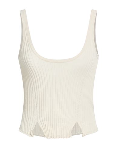 Woman Top Ivory Size L Cotton