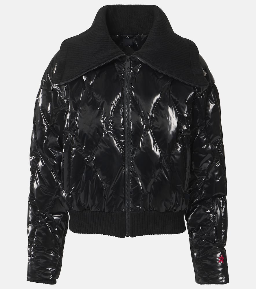 Carving quilted down ski jacket