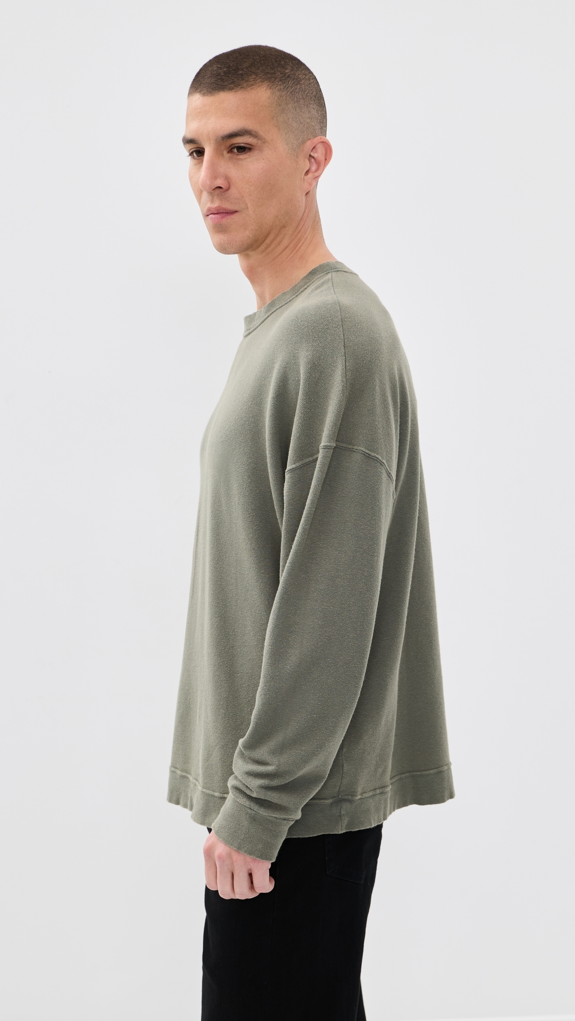 Slack Sweatshirt Worn Olive Rogue Loopback