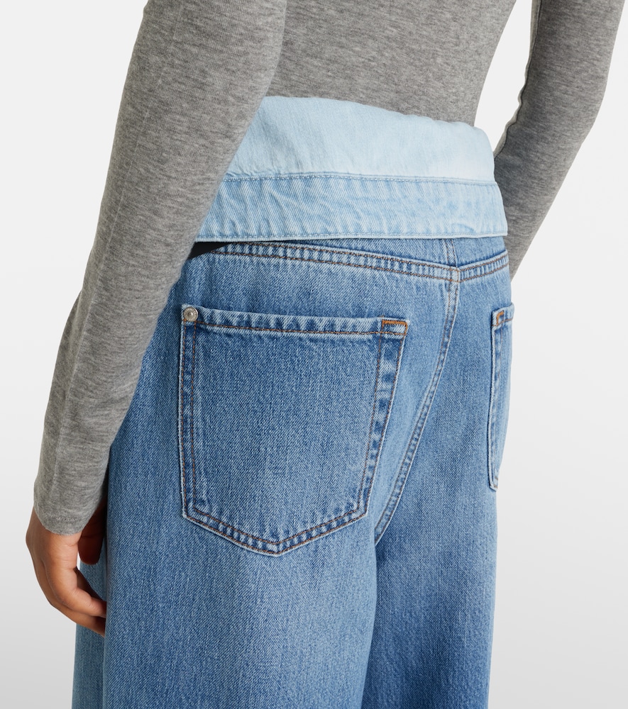 Double Layer Slouchy wide-leg jeans