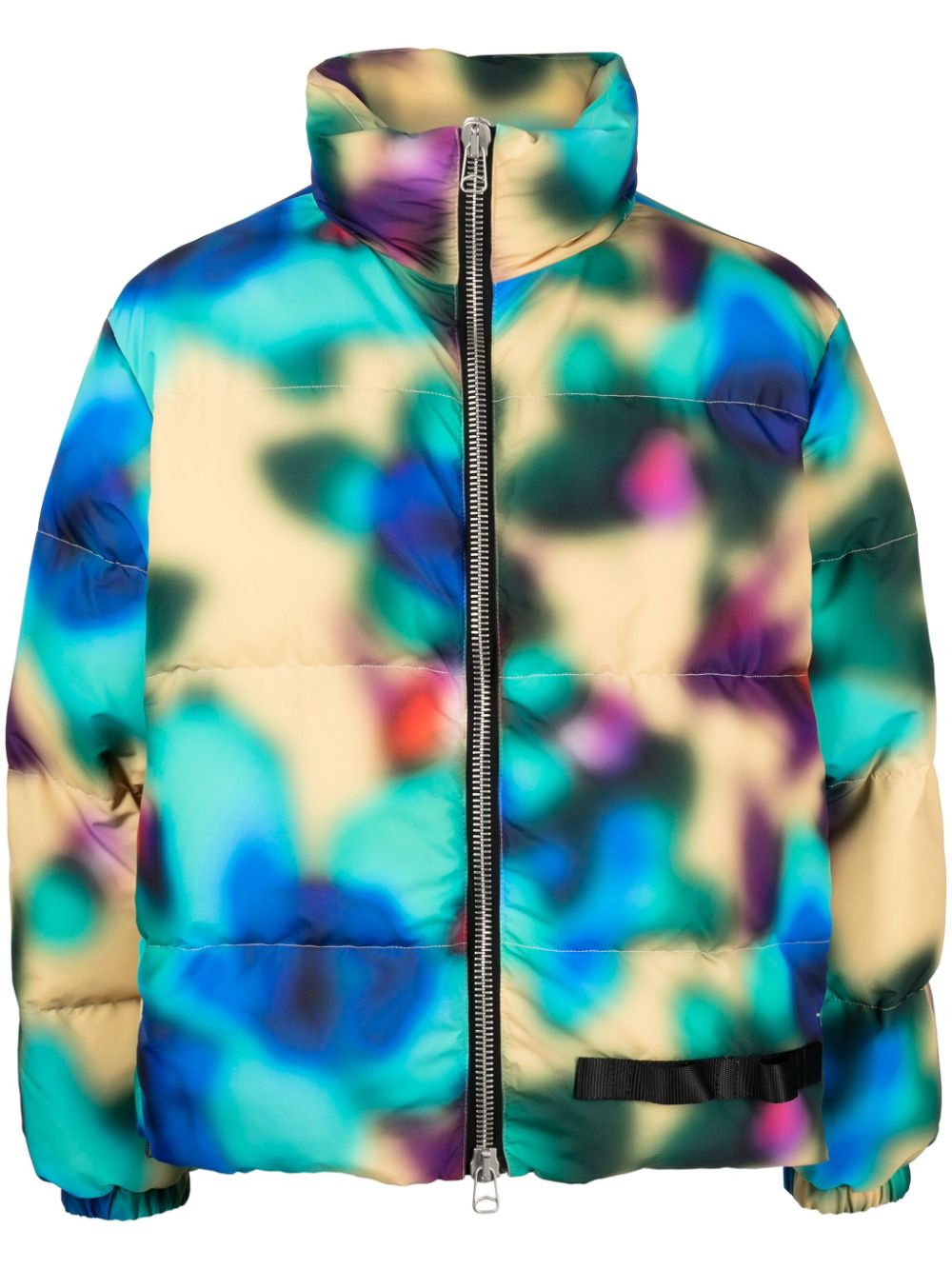Abstract-print padded jacket - Multicolour