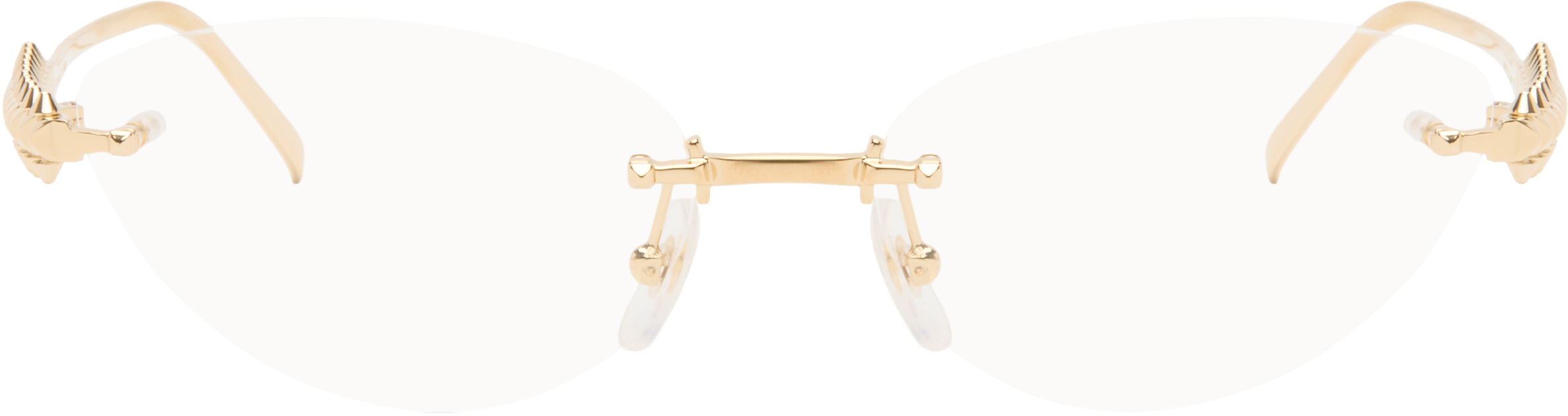 Gold 'Clash de ' Cat Eye Glasses