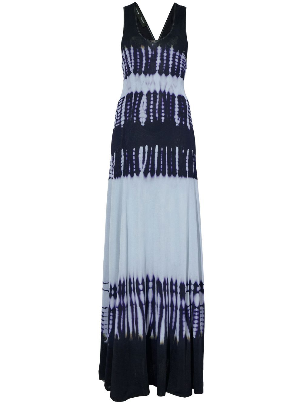 Tie-dye print midi dress - Blue