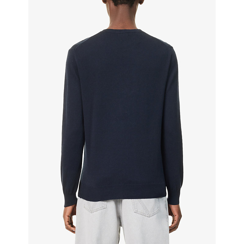 Mens Valter Crew-Neck Cotton and Cashmere-Blend Jumper