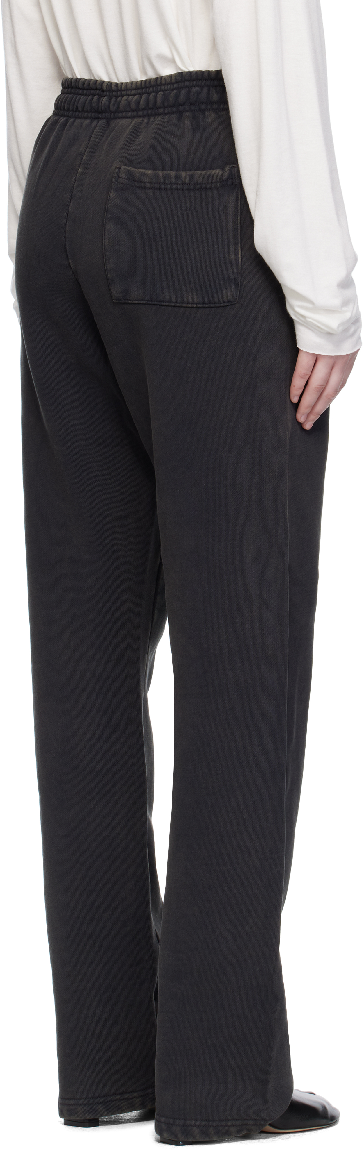 Black Straight-Leg Sweatpants