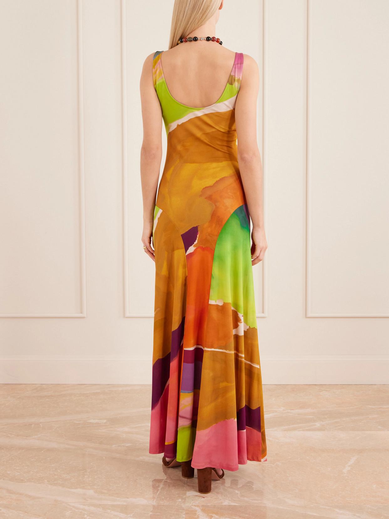 Malie Printed Stretch-jersey Maxi Dress - Multi