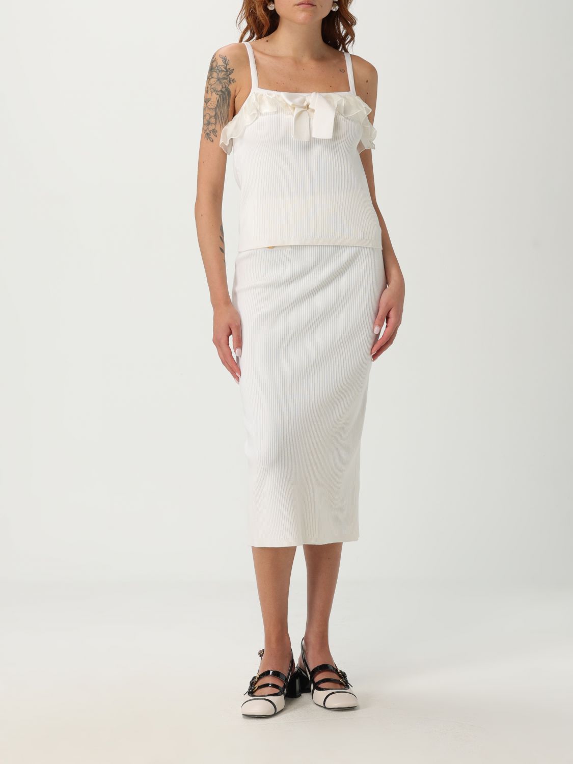 Skirt Woman color White
