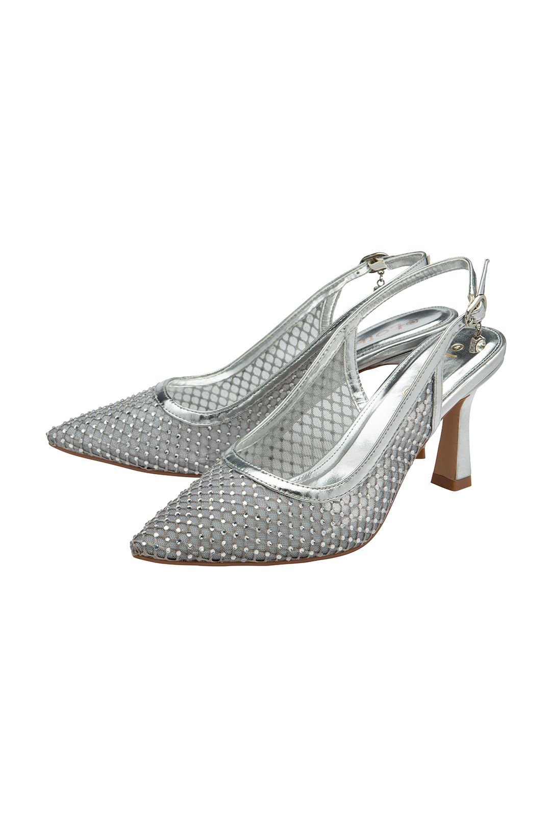 Lotus Women's 'Phoenix' Slingback Court Shoes in Silver
