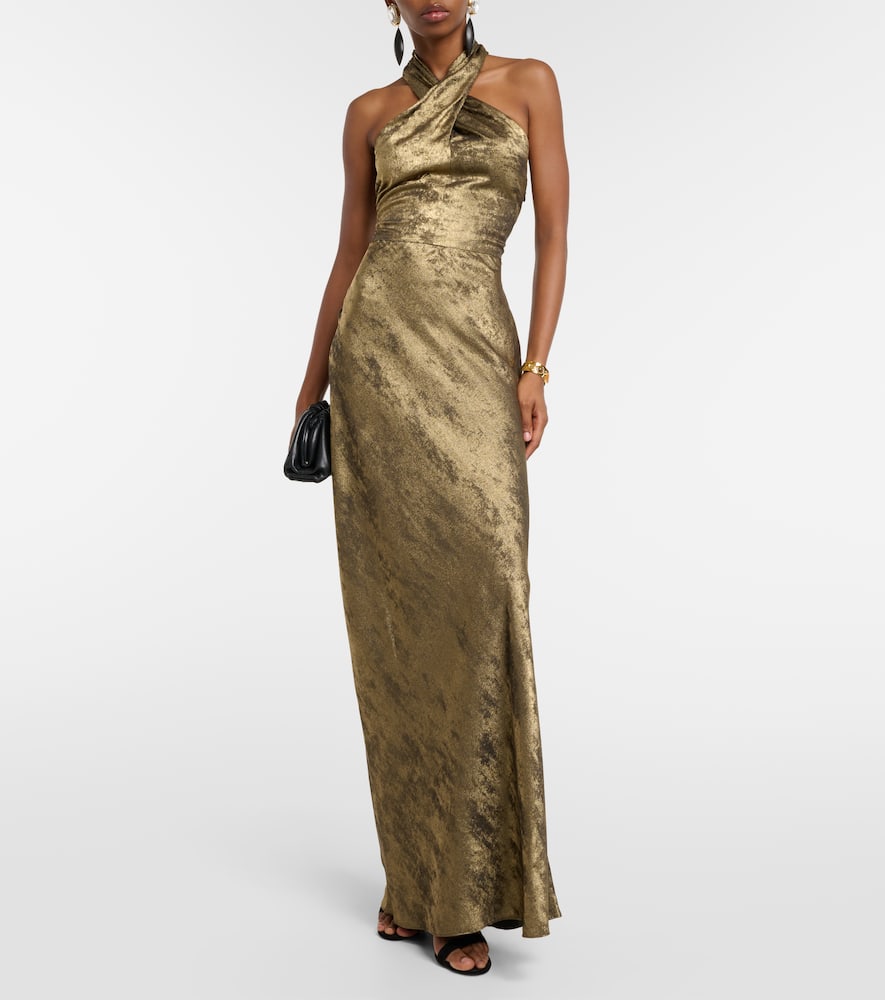 Veronica Beard Alberta lamé gown