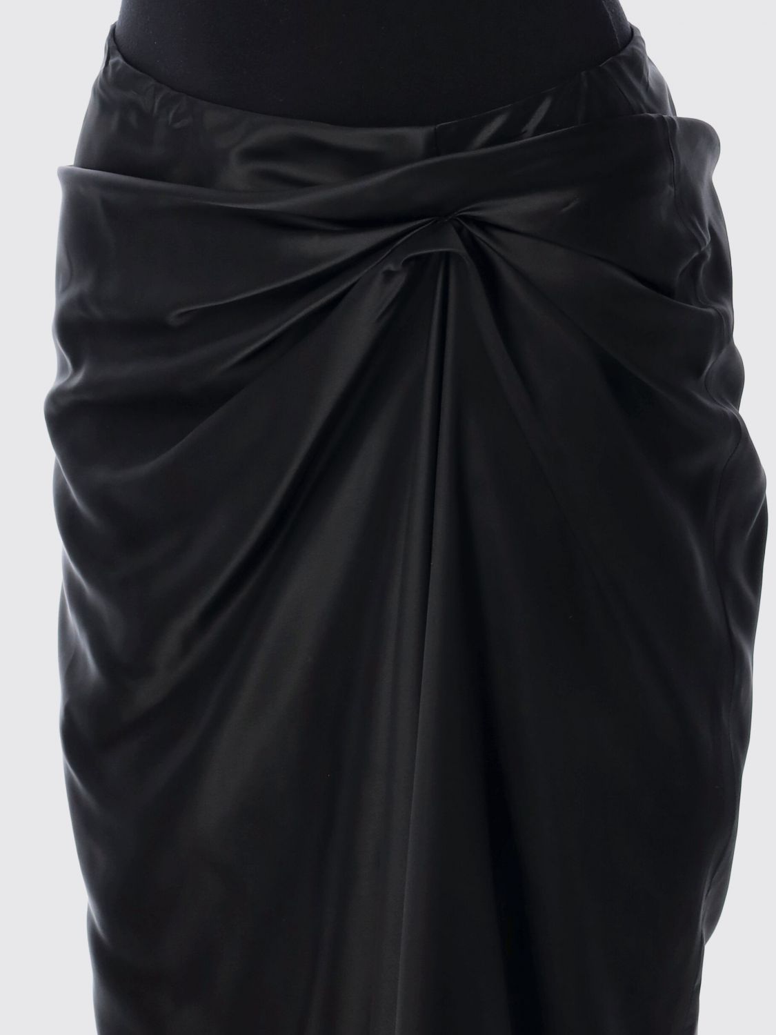 Satin midi dress - Black