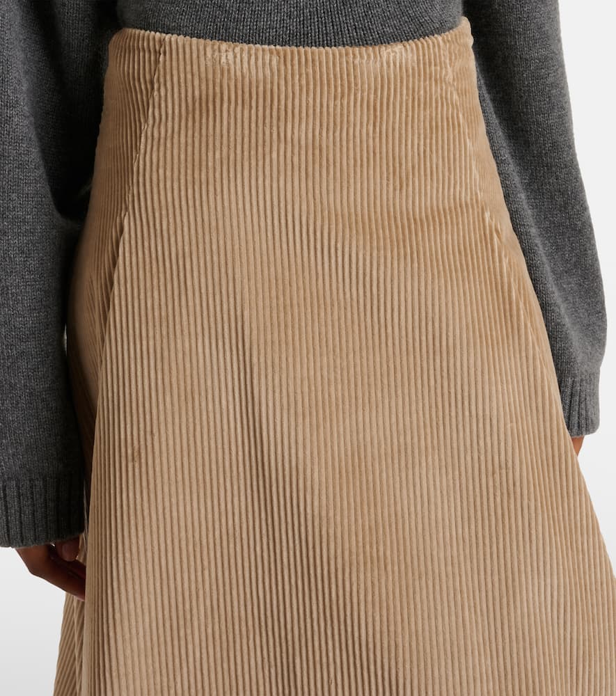 Cotton midi skirt
