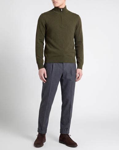 Man Turtleneck Military green Size 36 Virgin Wool, Cashmere, Viscose