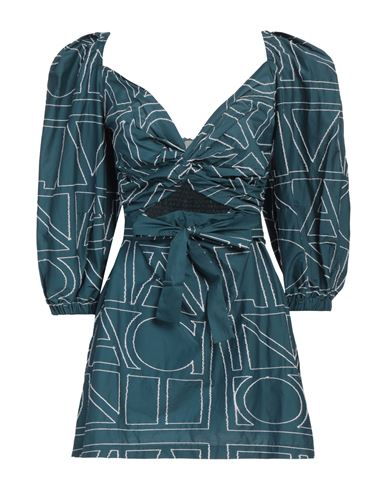 Liviana Conti Woman Mini dress Deep teal Size 6 Cotton, Polyamide, Elastane