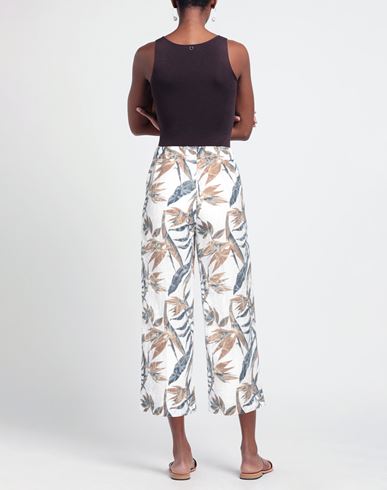 Woman Pants White Size S Linen