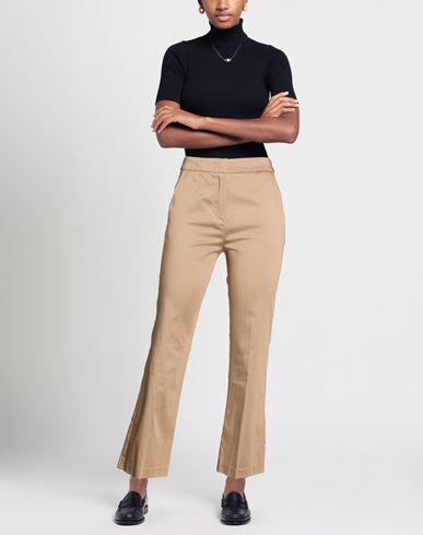 Woman Pants Light brown Size 4 Cotton, Elastane
