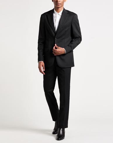 Man Suit Black Size 34 Wool, Polyester, Elastane