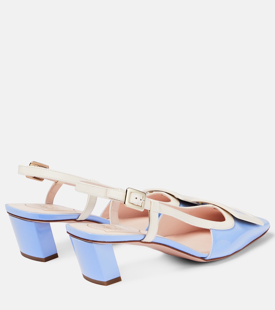 Belle Vivier patent leather slingback pumps