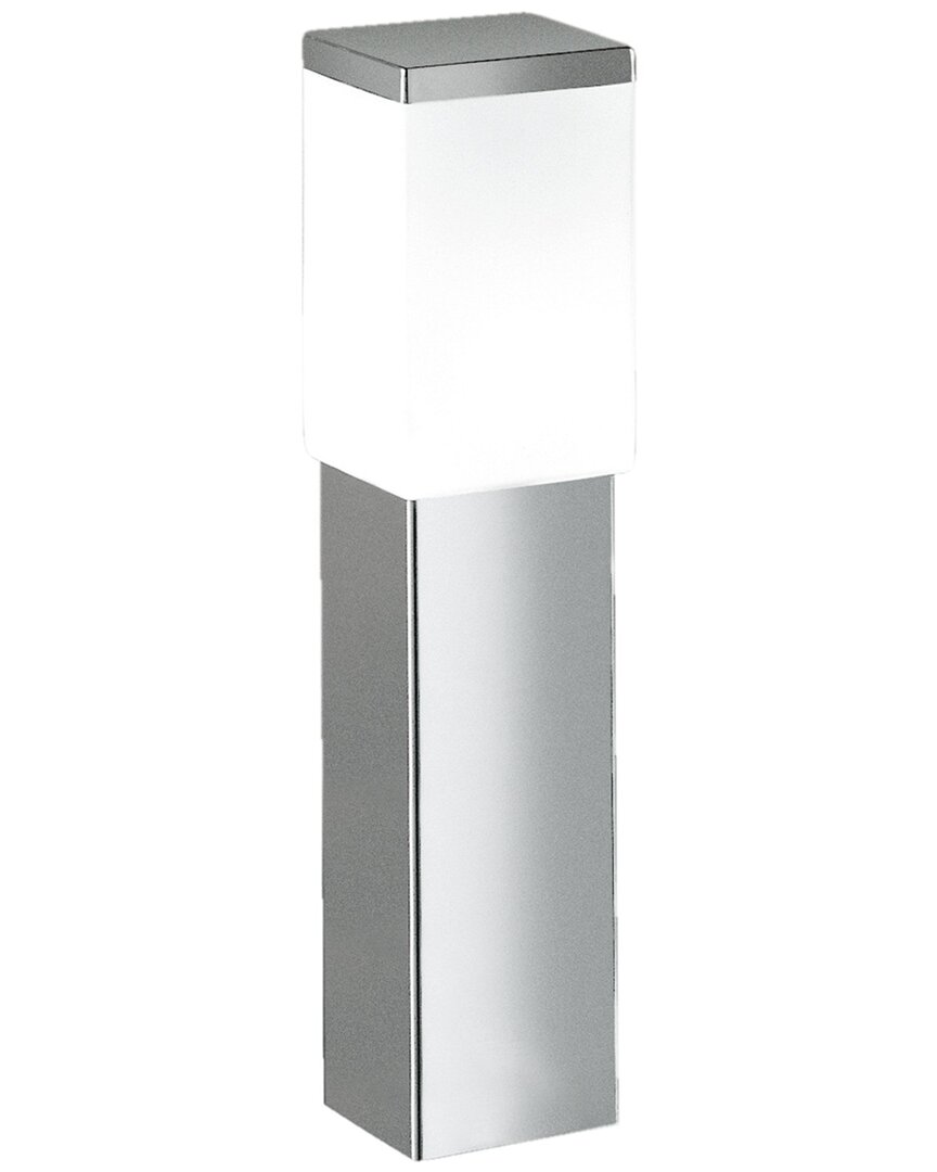 Calgary 1 Light Outdoor Path Light With Stainless Steel Finish & Opal Frosted Glass Shade