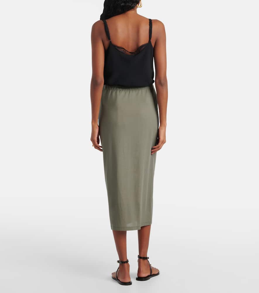 Cotton midi skirt