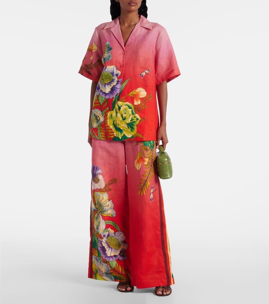Alémais Inez ombré linen wide-leg pants
