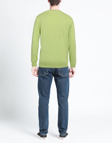 Man Sweater Lime green Size 38 Merino Wool, Silk, Cashmere