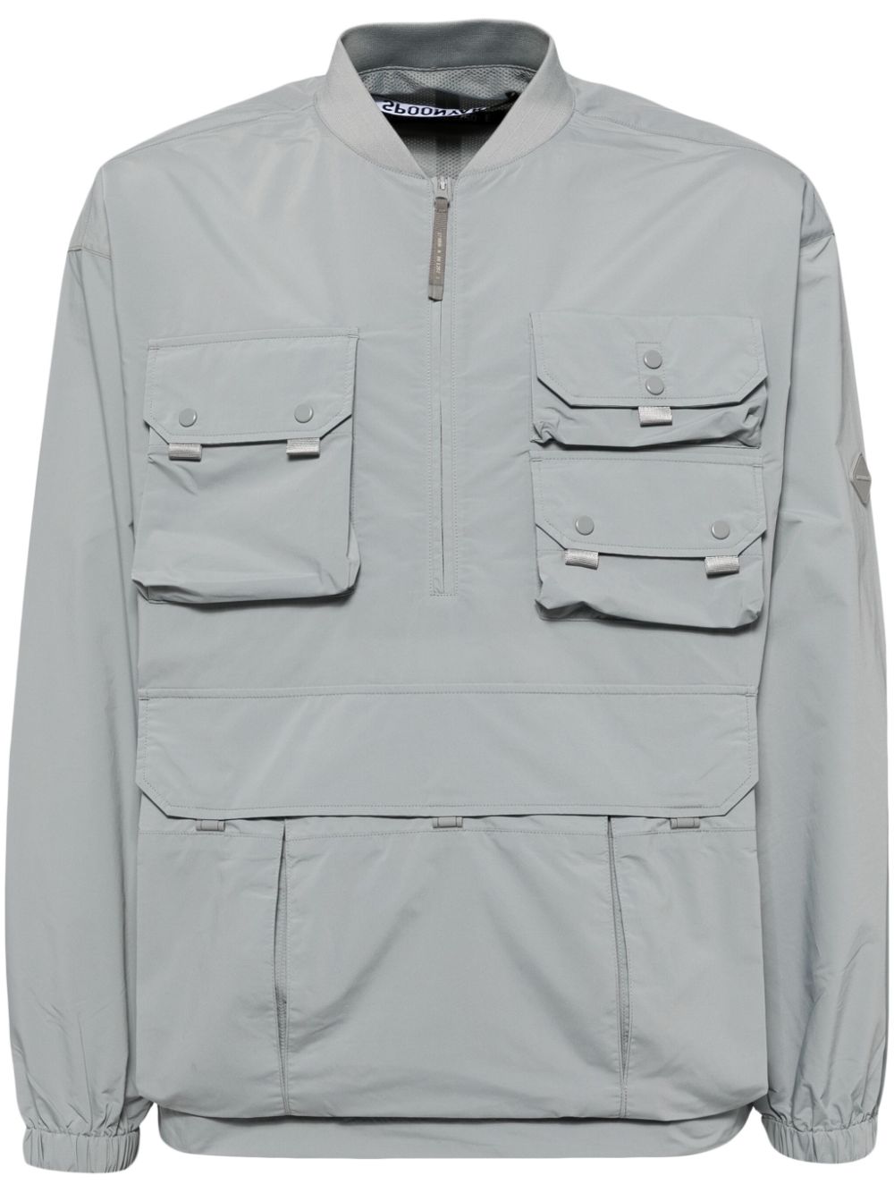 Multi pocket long-sleeves windbreaker - Grey