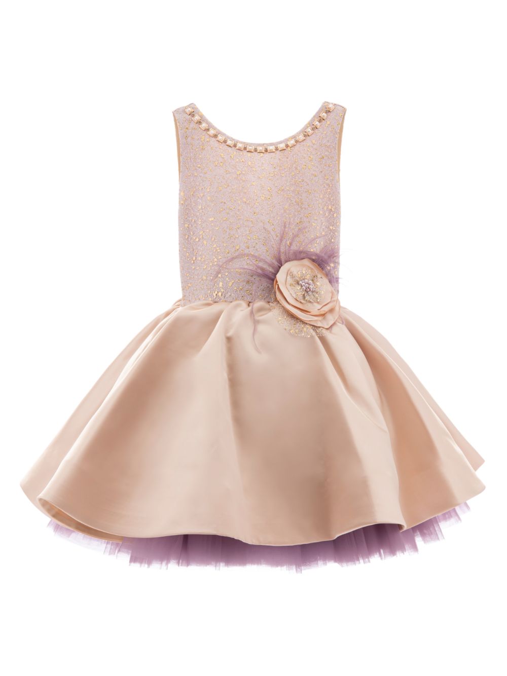 Elva satin-finish dress - Gold