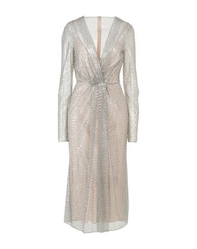 Woman Midi dress Grey Size 6 Polyester