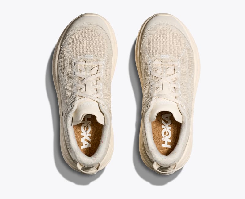 HOKA Vibrant Bloom Clifton One9 Shoes in Alabaster/Cielo Blue